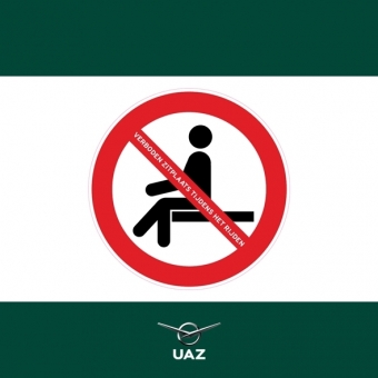 sticker verboden zitplaats - UB0137